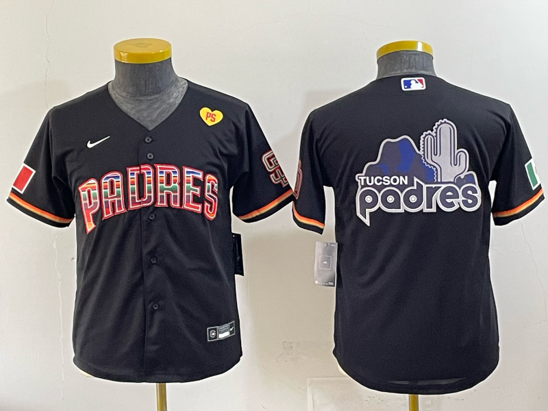 Youth San Diego Padres blank black Nike 2025 MLB Jersey 0011